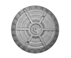 HD33C+G | 6” Main Drain With Anti-vortex Grille - Grey Metallic