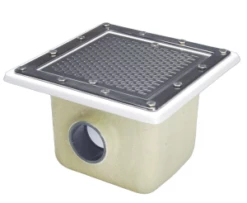 PMD410/160R | Main Drain 410 X 410 With 160mm Connections - 62m³/hr (0.3m/s) 103m³/hr (0.5m/s)